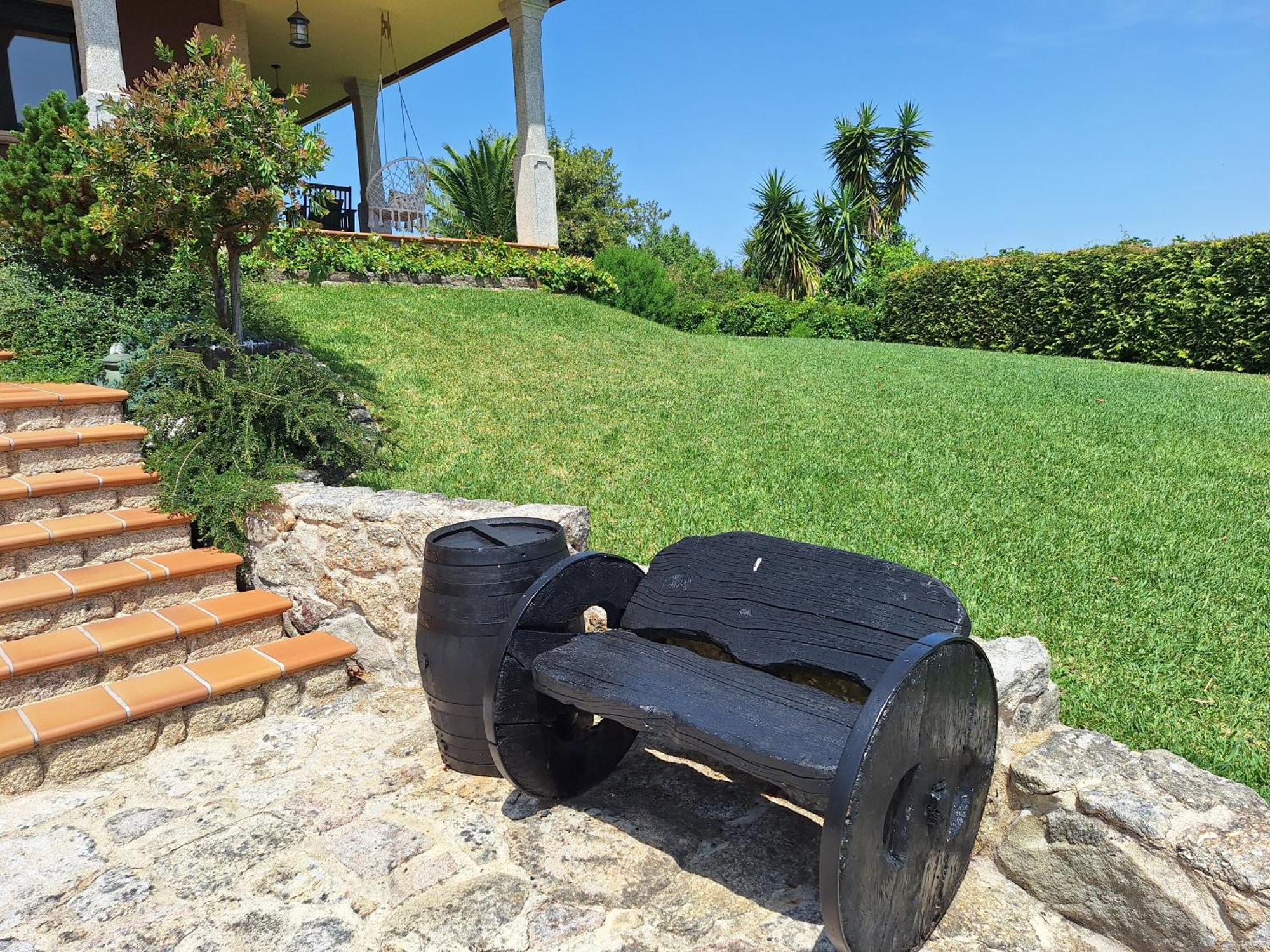 Chalet Rural 400 M Playa Piscina Barbacoa Chimenea Bueu Extérieur photo